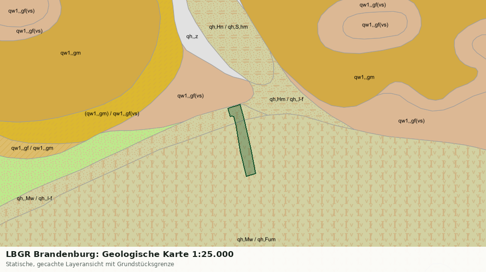 Statische Kartenansicht: LBGR Brandenburg: Geologische Karte 1:25.000