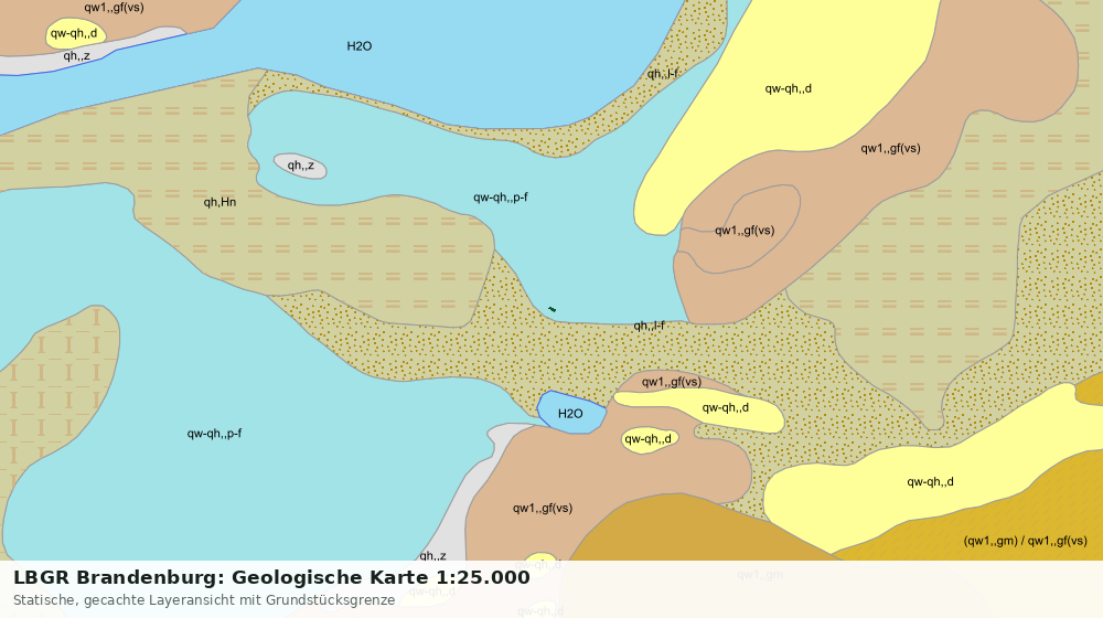 Statische Kartenansicht: LBGR Brandenburg: Geologische Karte 1:25.000