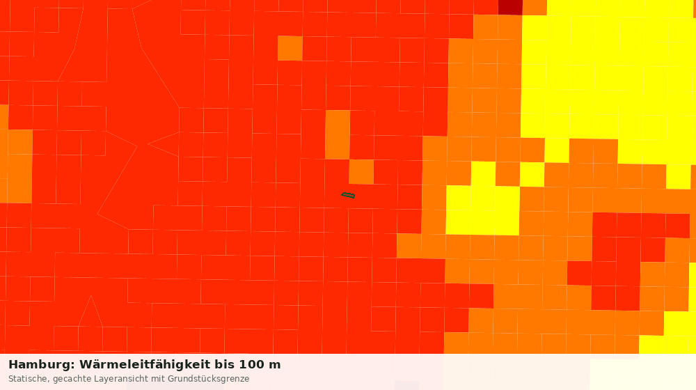 Statische Kartenansicht: Hamburg: Wärmeleitfähigkeit bis 100 m