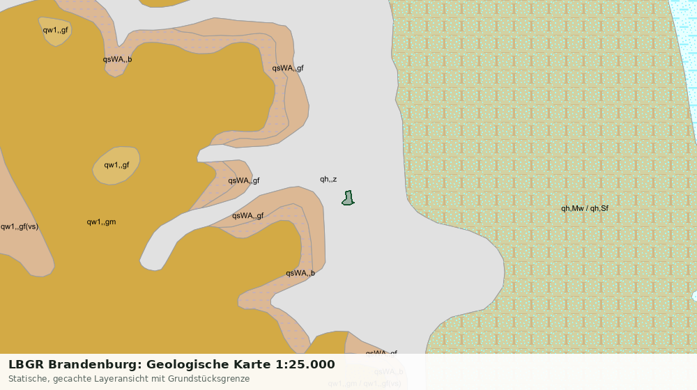Statische Kartenansicht: LBGR Brandenburg: Geologische Karte 1:25.000