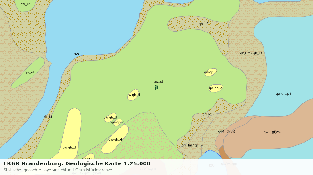 Statische Kartenansicht: LBGR Brandenburg: Geologische Karte 1:25.000
