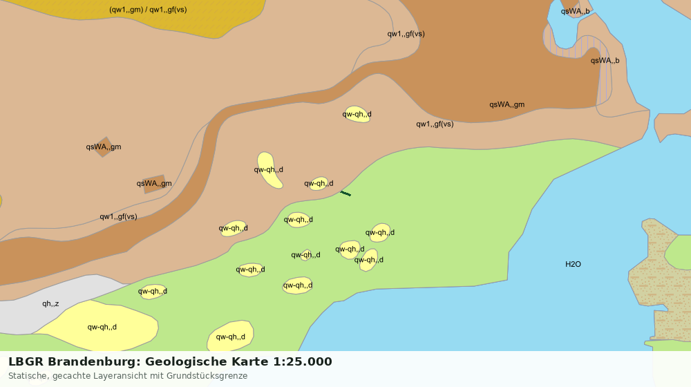 Statische Kartenansicht: LBGR Brandenburg: Geologische Karte 1:25.000