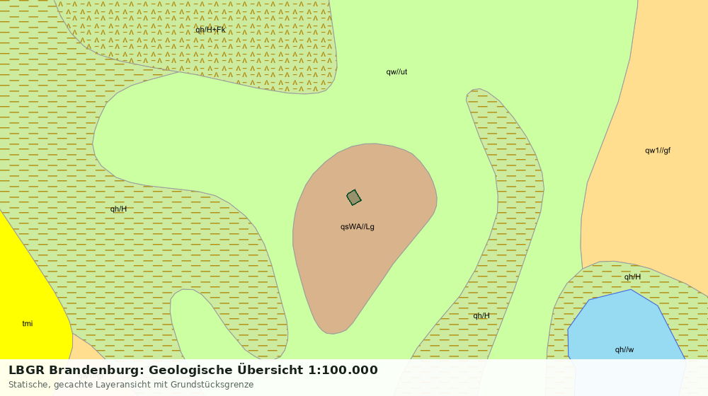 Statische Kartenansicht: LBGR Brandenburg: Geologische Übersicht 1:100.000