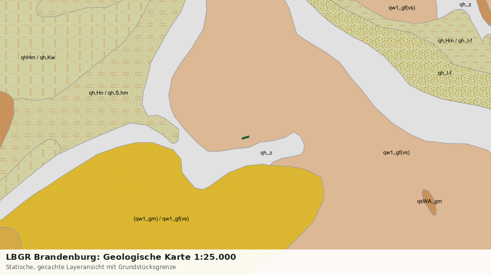 Statische Kartenansicht: LBGR Brandenburg: Geologische Karte 1:25.000
