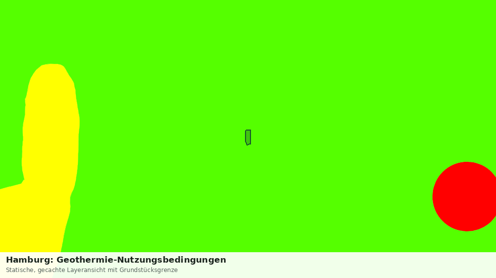 Statische Kartenansicht: Hamburg: Geothermie-Nutzungsbedingungen