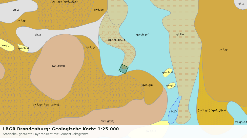 Statische Kartenansicht: LBGR Brandenburg: Geologische Karte 1:25.000