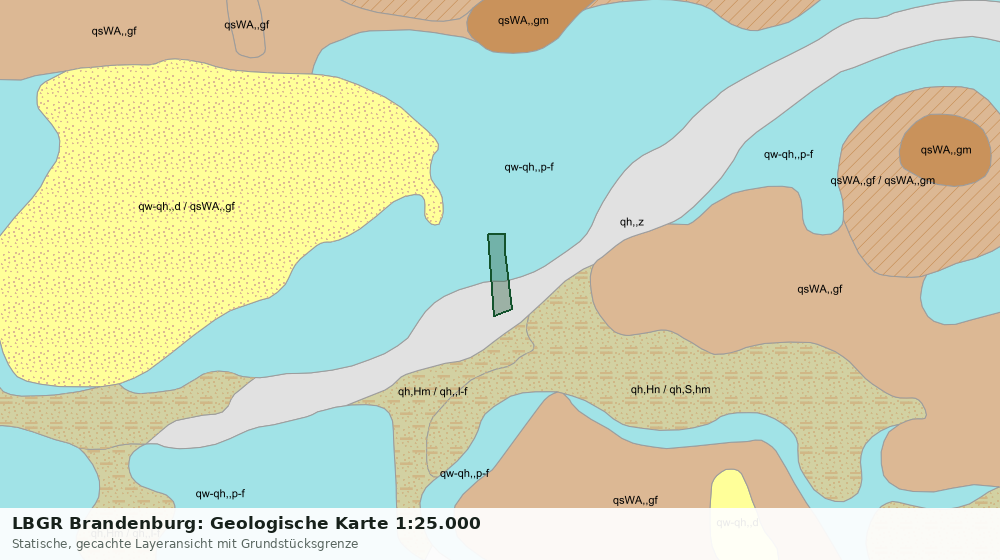 Statische Kartenansicht: LBGR Brandenburg: Geologische Karte 1:25.000