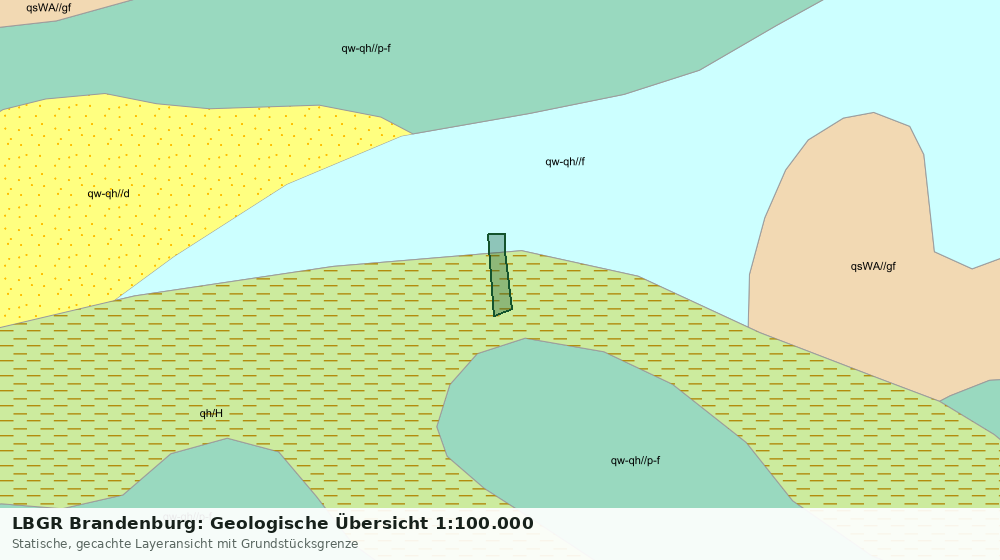 Statische Kartenansicht: LBGR Brandenburg: Geologische Übersicht 1:100.000