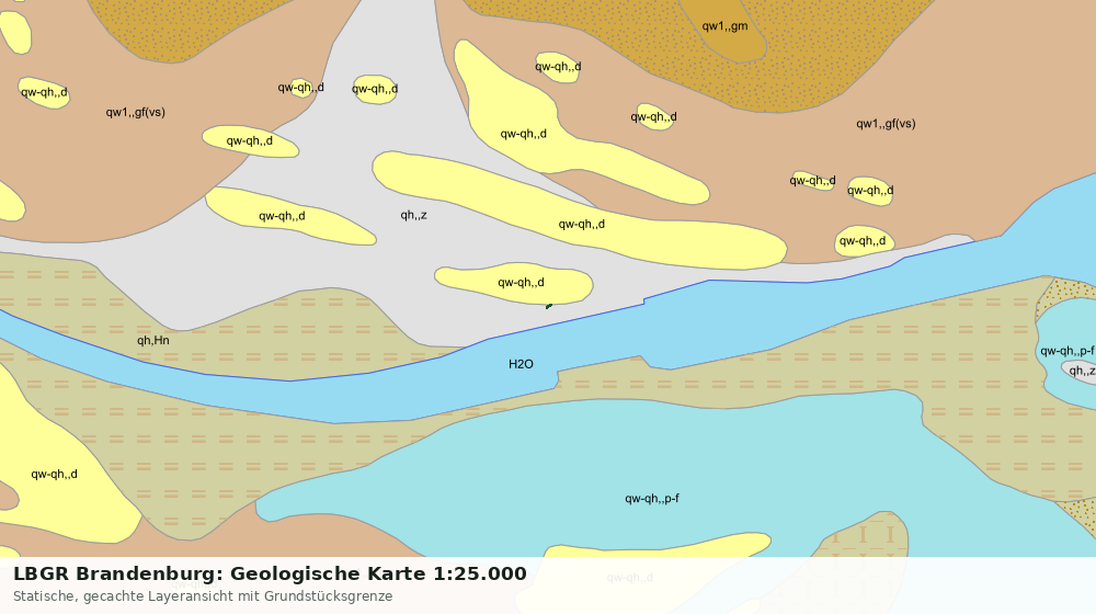 Statische Kartenansicht: LBGR Brandenburg: Geologische Karte 1:25.000