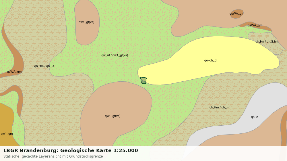 Statische Kartenansicht: LBGR Brandenburg: Geologische Karte 1:25.000