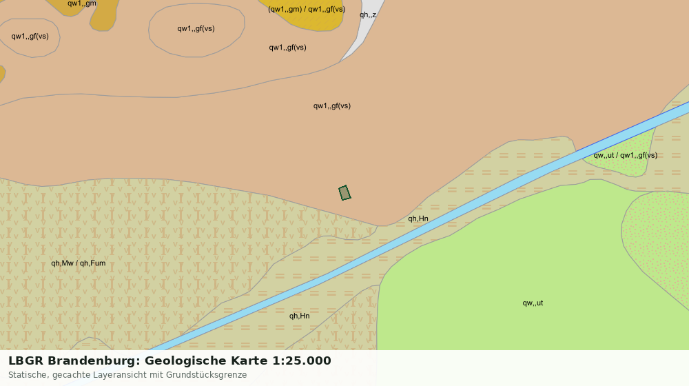 Statische Kartenansicht: LBGR Brandenburg: Geologische Karte 1:25.000