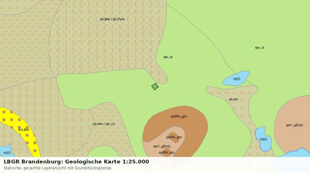 Statische Kartenansicht: LBGR Brandenburg: Geologische Karte 1:25.000