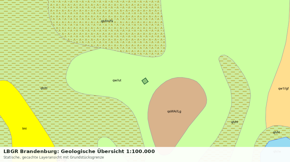 Statische Kartenansicht: LBGR Brandenburg: Geologische Übersicht 1:100.000