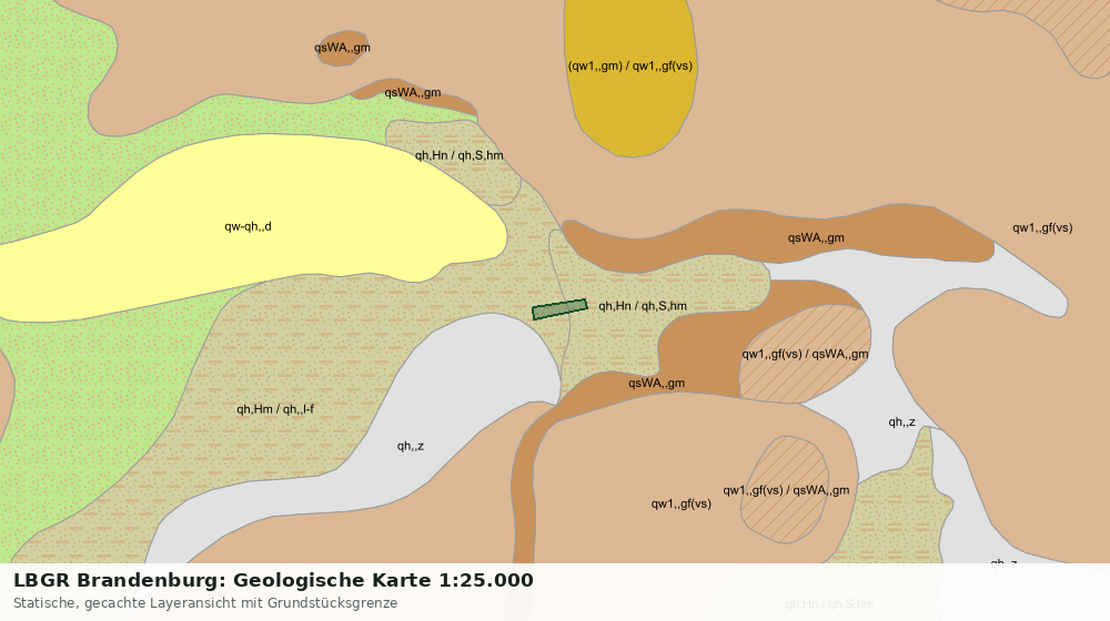 Statische Kartenansicht: LBGR Brandenburg: Geologische Karte 1:25.000