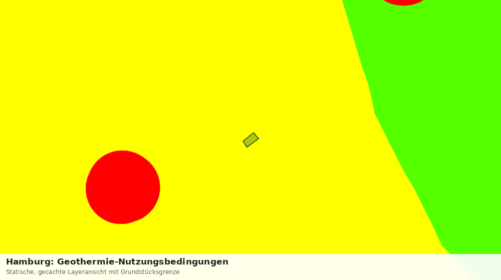 Statische Kartenansicht: Hamburg: Geothermie-Nutzungsbedingungen
