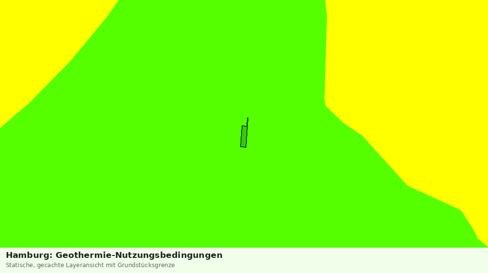 Statische Kartenansicht: Hamburg: Geothermie-Nutzungsbedingungen