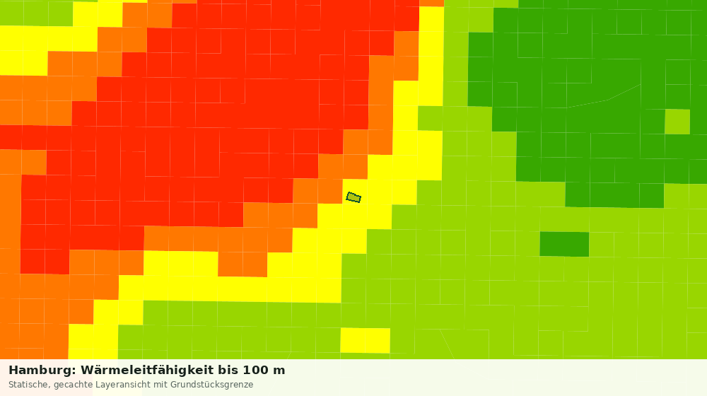 Statische Kartenansicht: Hamburg: Wärmeleitfähigkeit bis 100 m