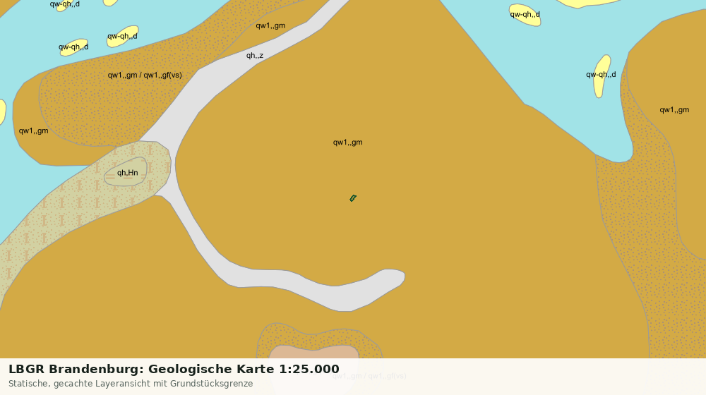 Statische Kartenansicht: LBGR Brandenburg: Geologische Karte 1:25.000