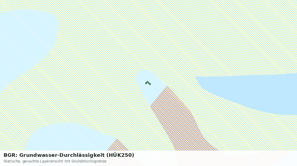 Statische Kartenansicht: BGR: Grundwasser-Durchlässigkeit (HÜK250)