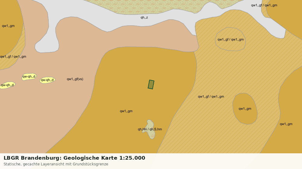 Statische Kartenansicht: LBGR Brandenburg: Geologische Karte 1:25.000