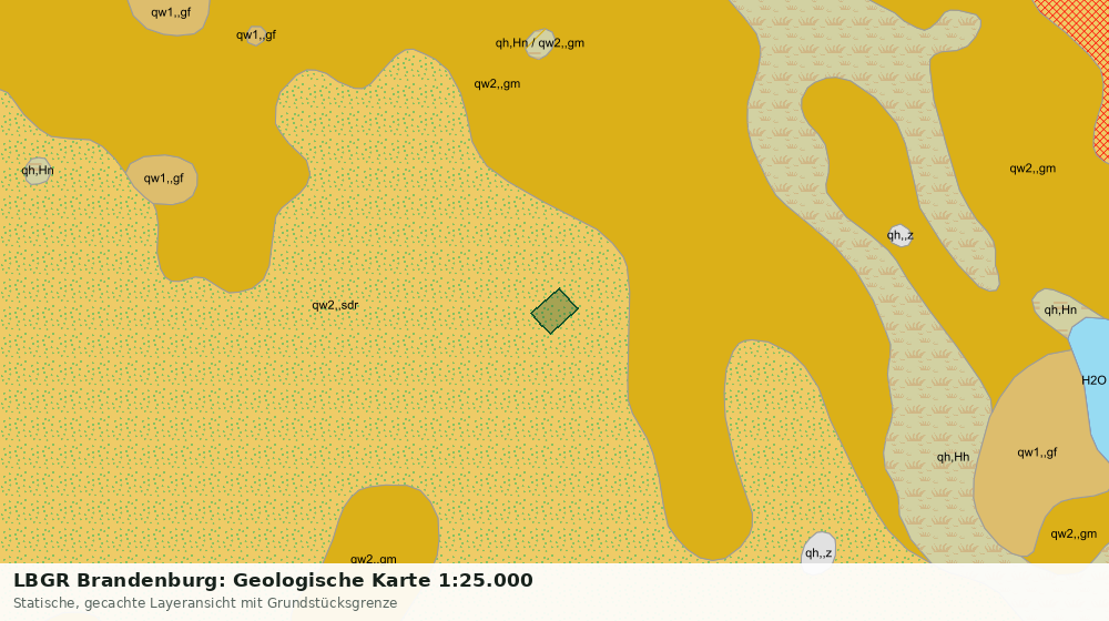 Statische Kartenansicht: LBGR Brandenburg: Geologische Karte 1:25.000