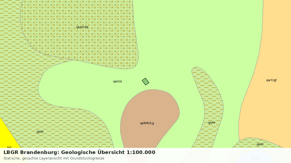 Statische Kartenansicht: LBGR Brandenburg: Geologische Übersicht 1:100.000