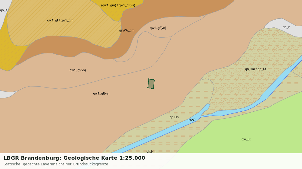 Statische Kartenansicht: LBGR Brandenburg: Geologische Karte 1:25.000