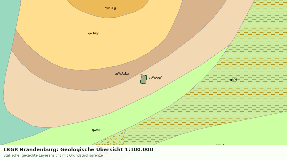 Statische Kartenansicht: LBGR Brandenburg: Geologische Übersicht 1:100.000