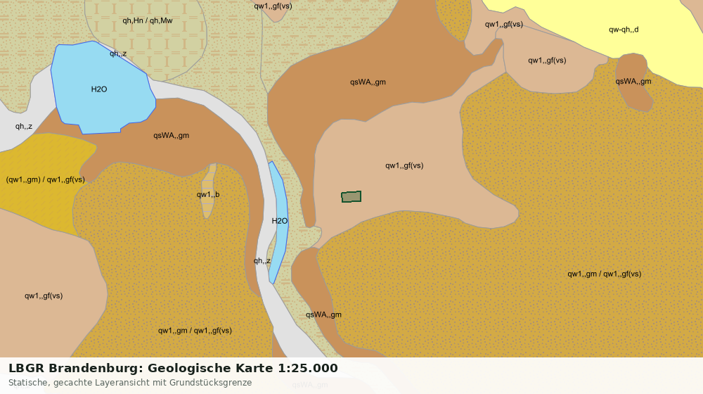 Statische Kartenansicht: LBGR Brandenburg: Geologische Karte 1:25.000