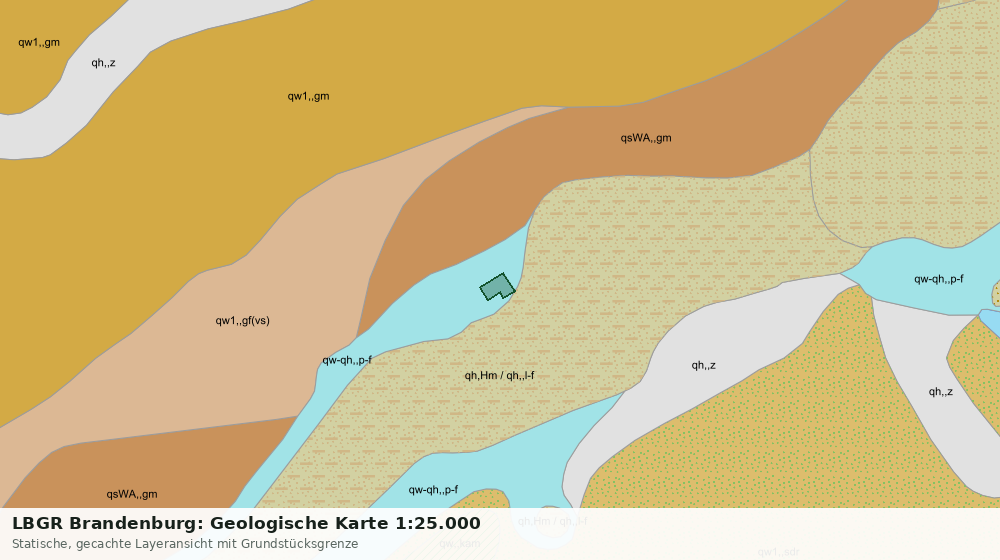 Statische Kartenansicht: LBGR Brandenburg: Geologische Karte 1:25.000