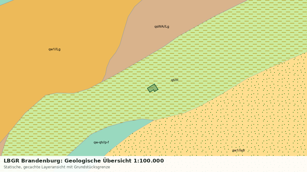 Statische Kartenansicht: LBGR Brandenburg: Geologische Übersicht 1:100.000