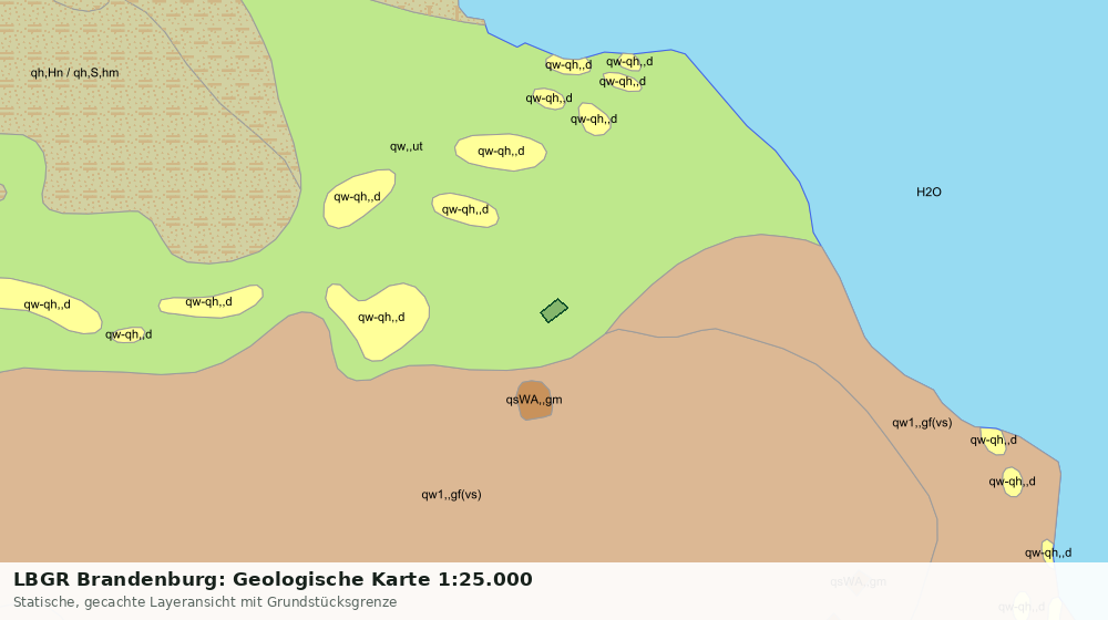 Statische Kartenansicht: LBGR Brandenburg: Geologische Karte 1:25.000