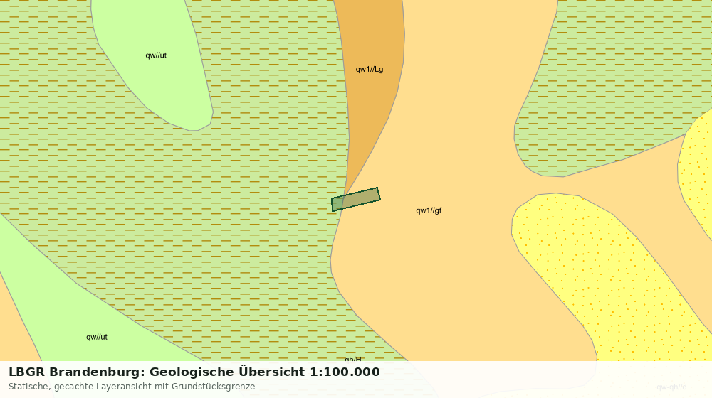 Statische Kartenansicht: LBGR Brandenburg: Geologische Übersicht 1:100.000