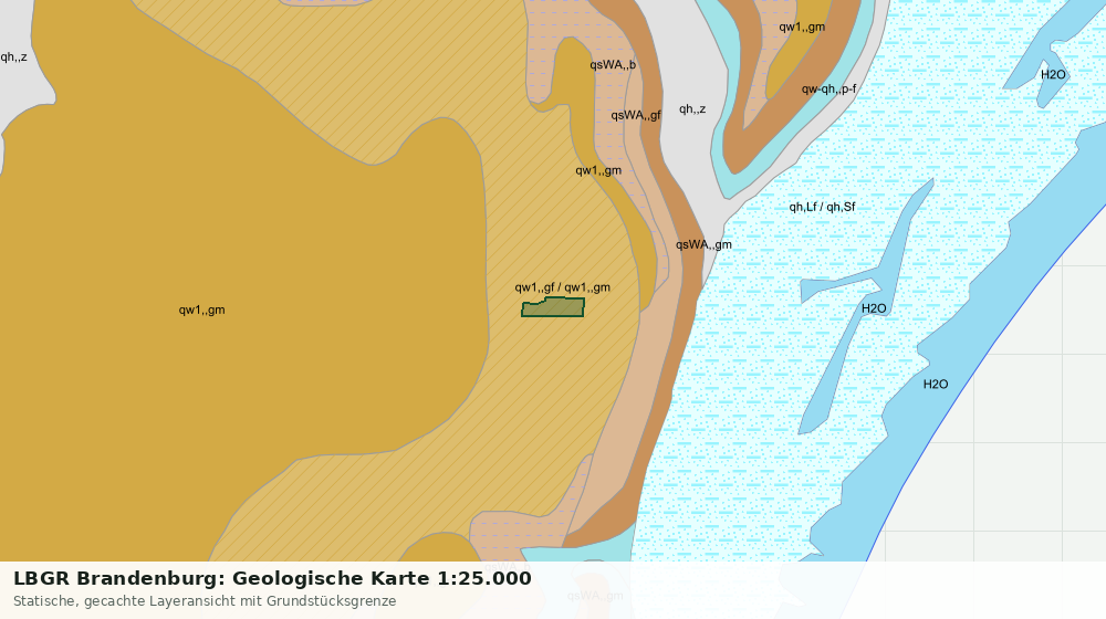 Statische Kartenansicht: LBGR Brandenburg: Geologische Karte 1:25.000
