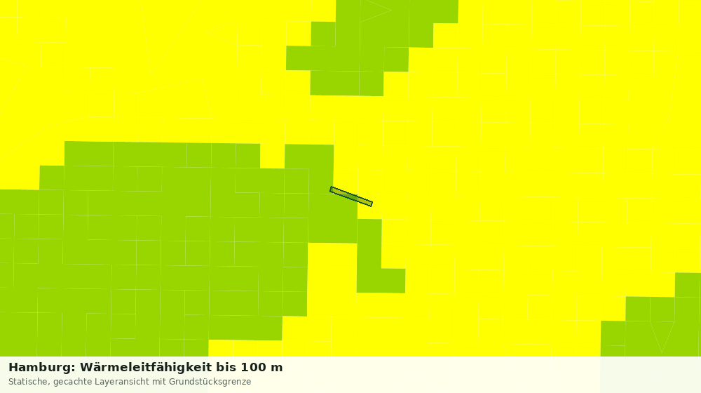 Statische Kartenansicht: Hamburg: Wärmeleitfähigkeit bis 100 m