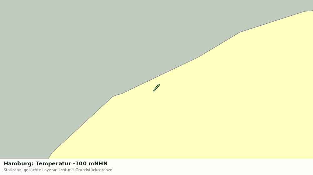 Statische Kartenansicht: Hamburg: Temperatur -100 mNHN