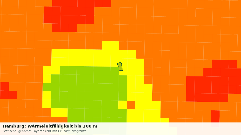 Statische Kartenansicht: Hamburg: Wärmeleitfähigkeit bis 100 m
