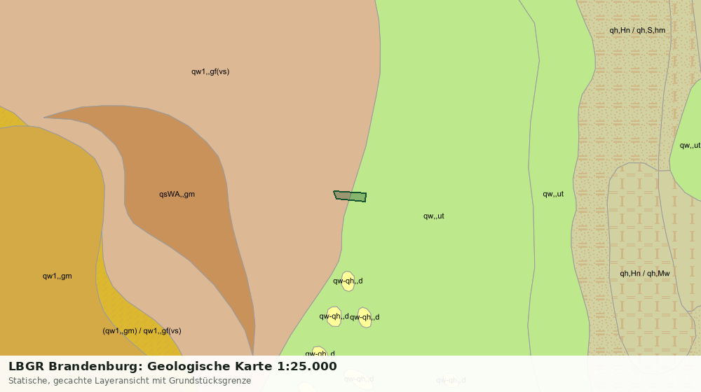 Statische Kartenansicht: LBGR Brandenburg: Geologische Karte 1:25.000