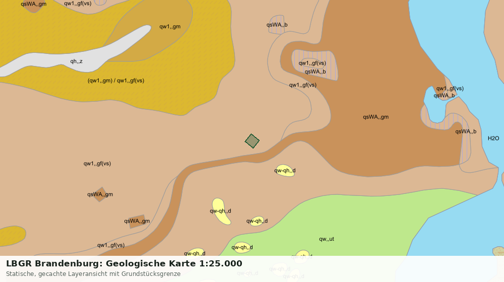 Statische Kartenansicht: LBGR Brandenburg: Geologische Karte 1:25.000