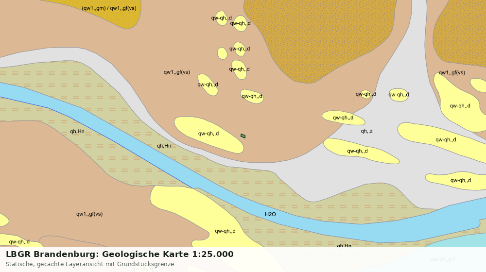 Statische Kartenansicht: LBGR Brandenburg: Geologische Karte 1:25.000