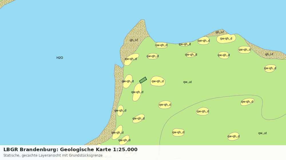 Statische Kartenansicht: LBGR Brandenburg: Geologische Karte 1:25.000