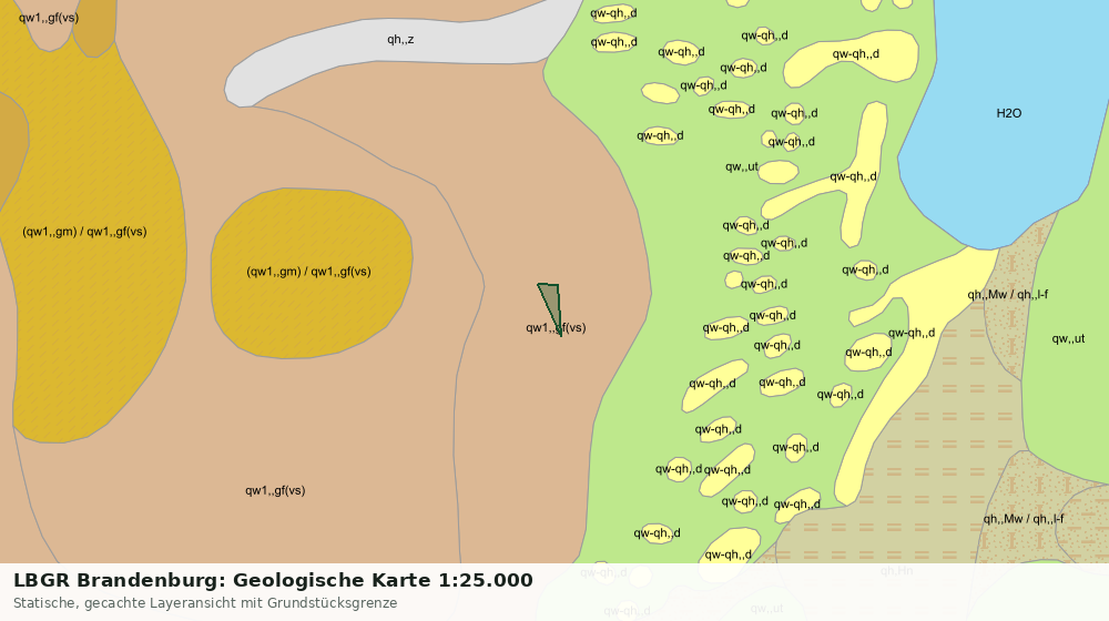 Statische Kartenansicht: LBGR Brandenburg: Geologische Karte 1:25.000