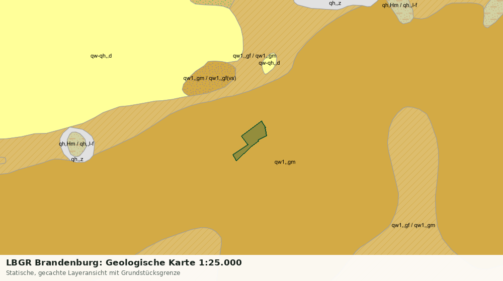 Statische Kartenansicht: LBGR Brandenburg: Geologische Karte 1:25.000