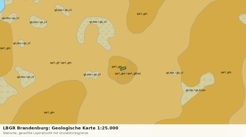 Statische Kartenansicht: LBGR Brandenburg: Geologische Karte 1:25.000
