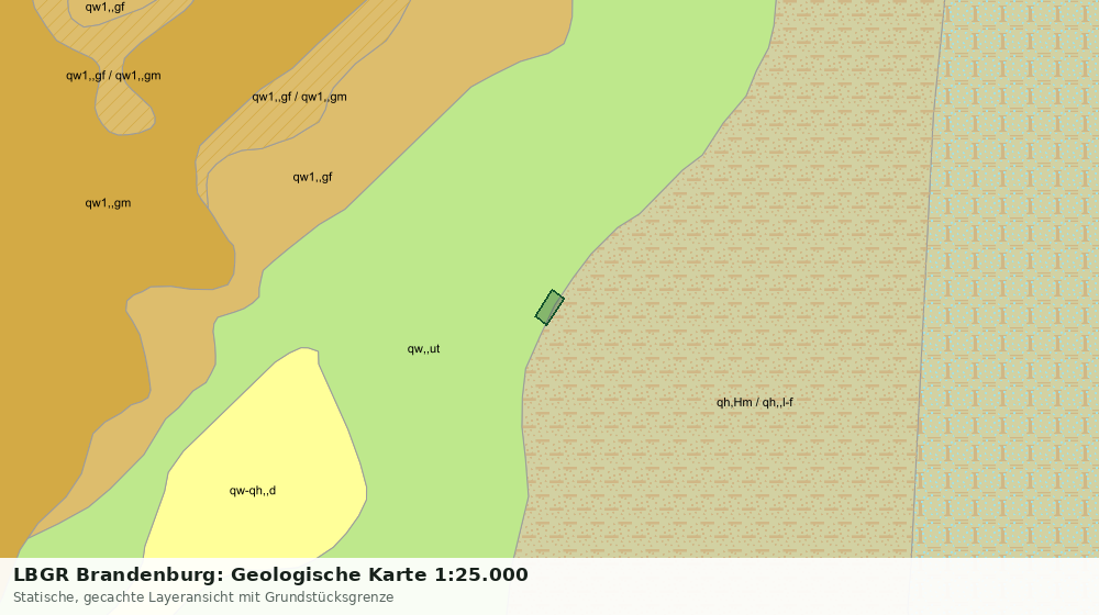 Statische Kartenansicht: LBGR Brandenburg: Geologische Karte 1:25.000