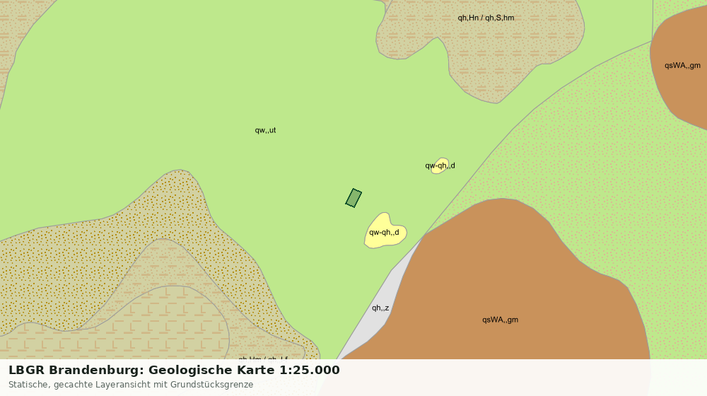 Statische Kartenansicht: LBGR Brandenburg: Geologische Karte 1:25.000
