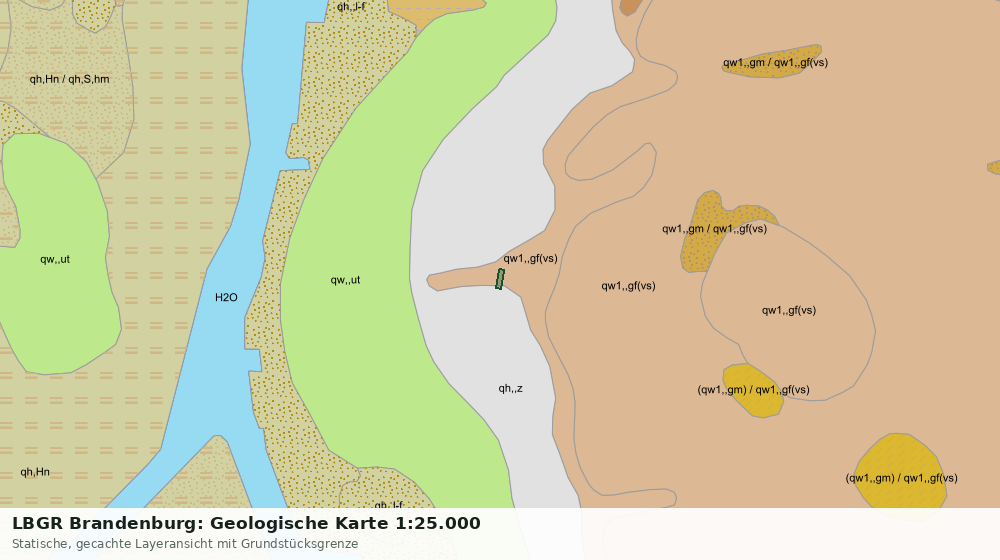 Statische Kartenansicht: LBGR Brandenburg: Geologische Karte 1:25.000