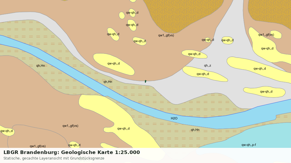 Statische Kartenansicht: LBGR Brandenburg: Geologische Karte 1:25.000