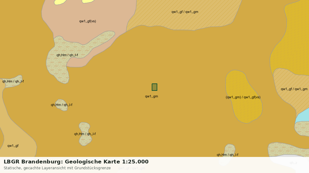 Statische Kartenansicht: LBGR Brandenburg: Geologische Karte 1:25.000