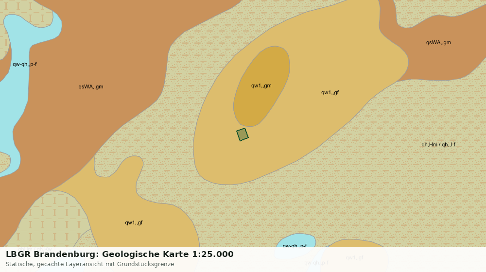 Statische Kartenansicht: LBGR Brandenburg: Geologische Karte 1:25.000